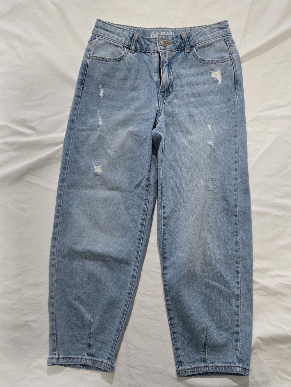 Wonder Nation Girls Barrel Jeans, 10